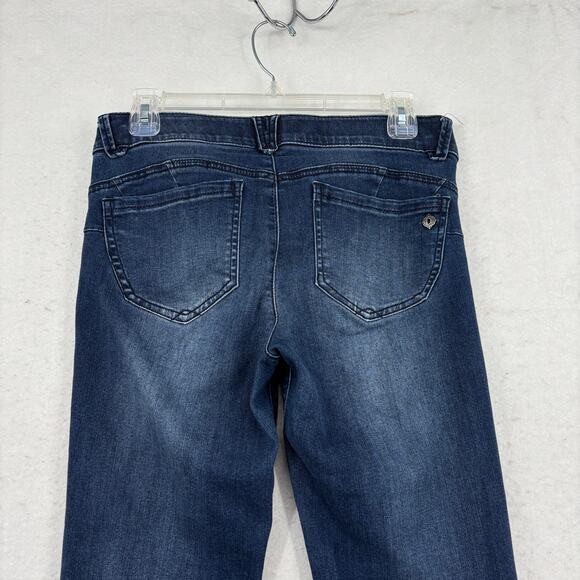 Democracy Ab Solution Ankle Jeans Size 6 Blue Skinny Distressed Stretch Denim - Picture 6 of 11